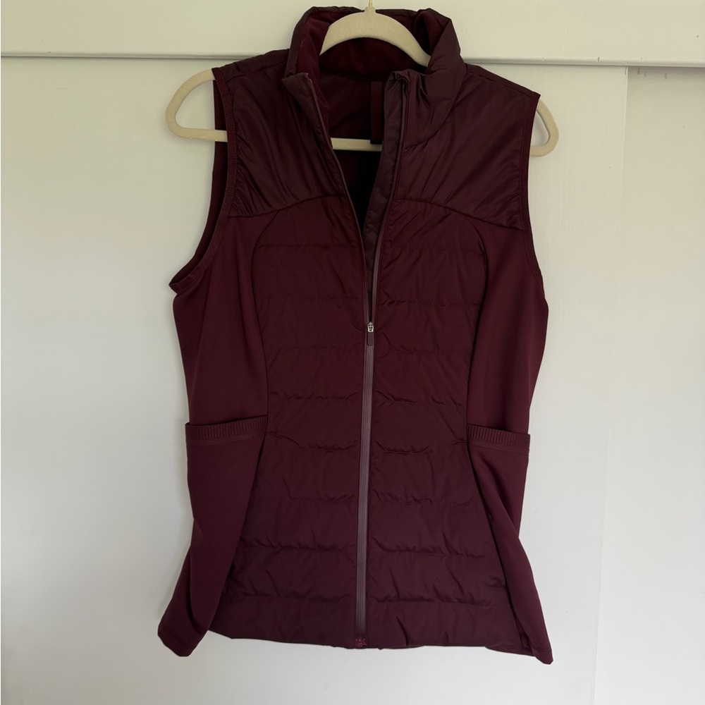 Lulu Maroon Down for it all Vest